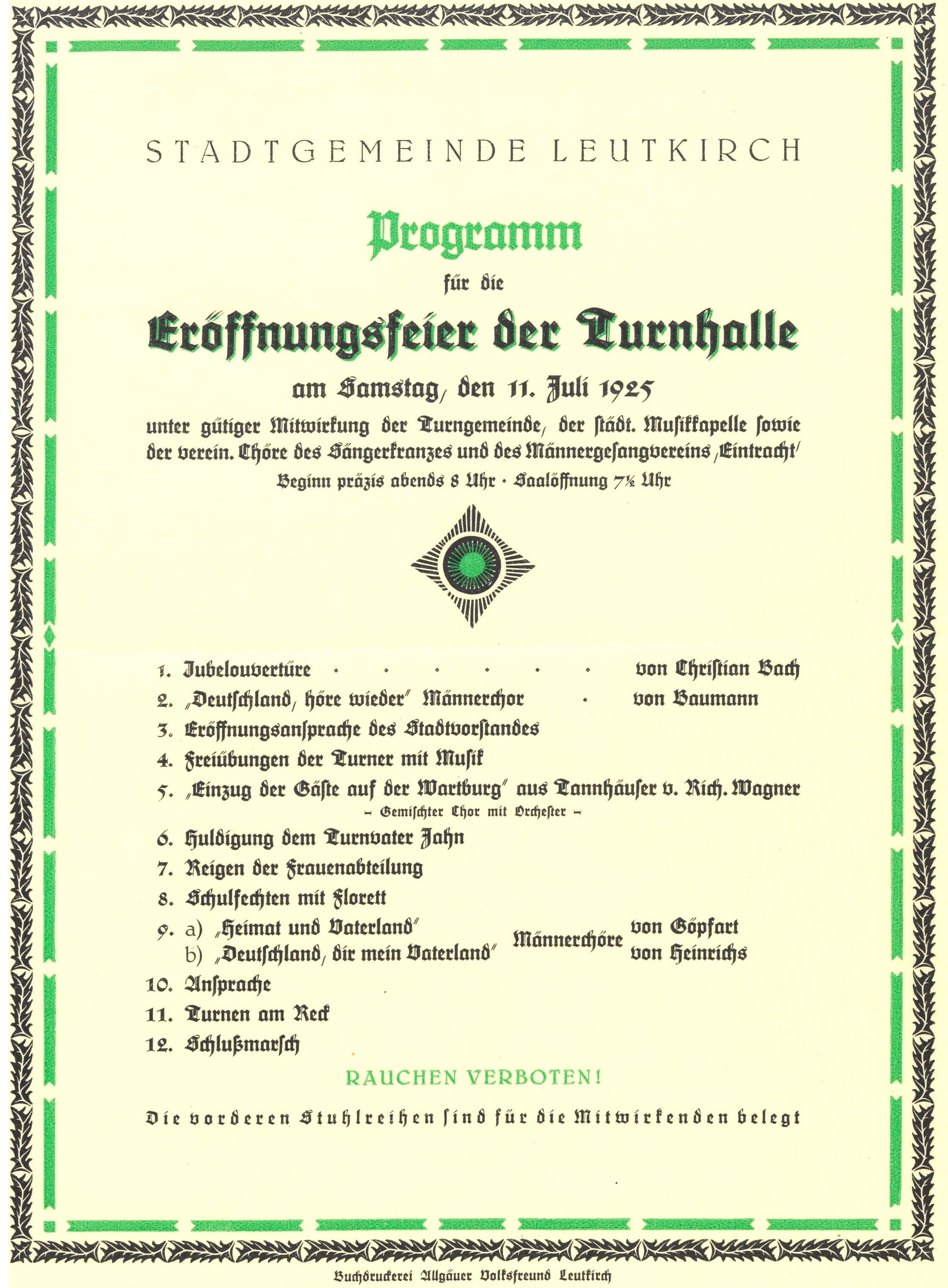 100 Jahre Festhalle Leutkirch