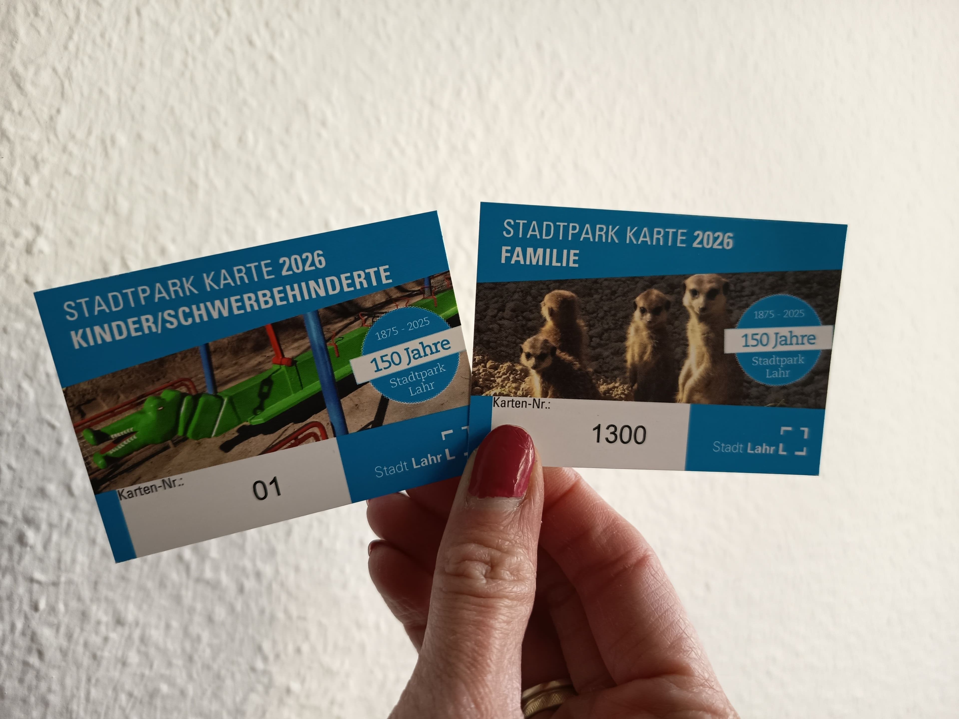 Neue Jahreskarten für Stadtpark Lahr 2026