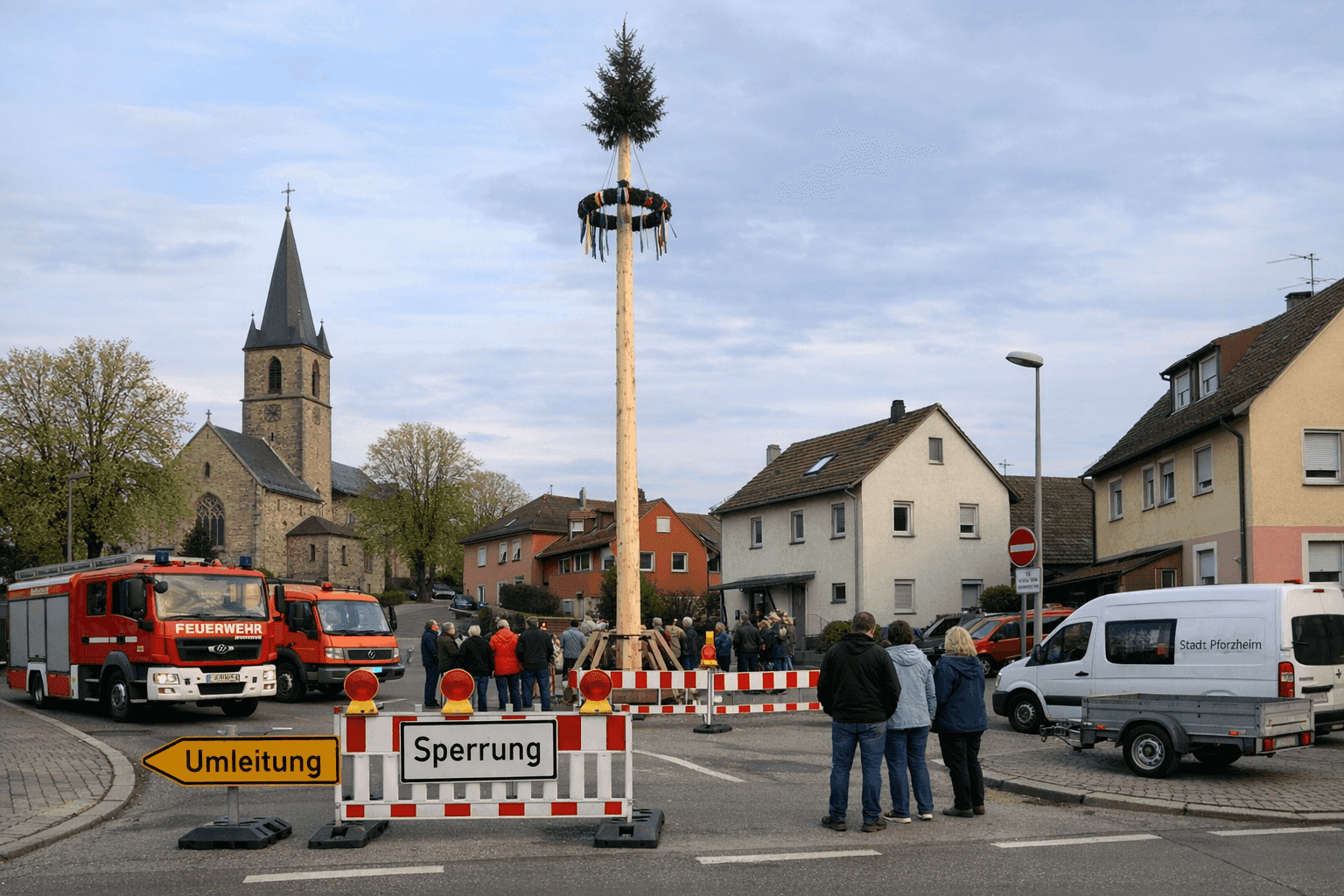 Pforzheim stellt wieder Maibäume auf