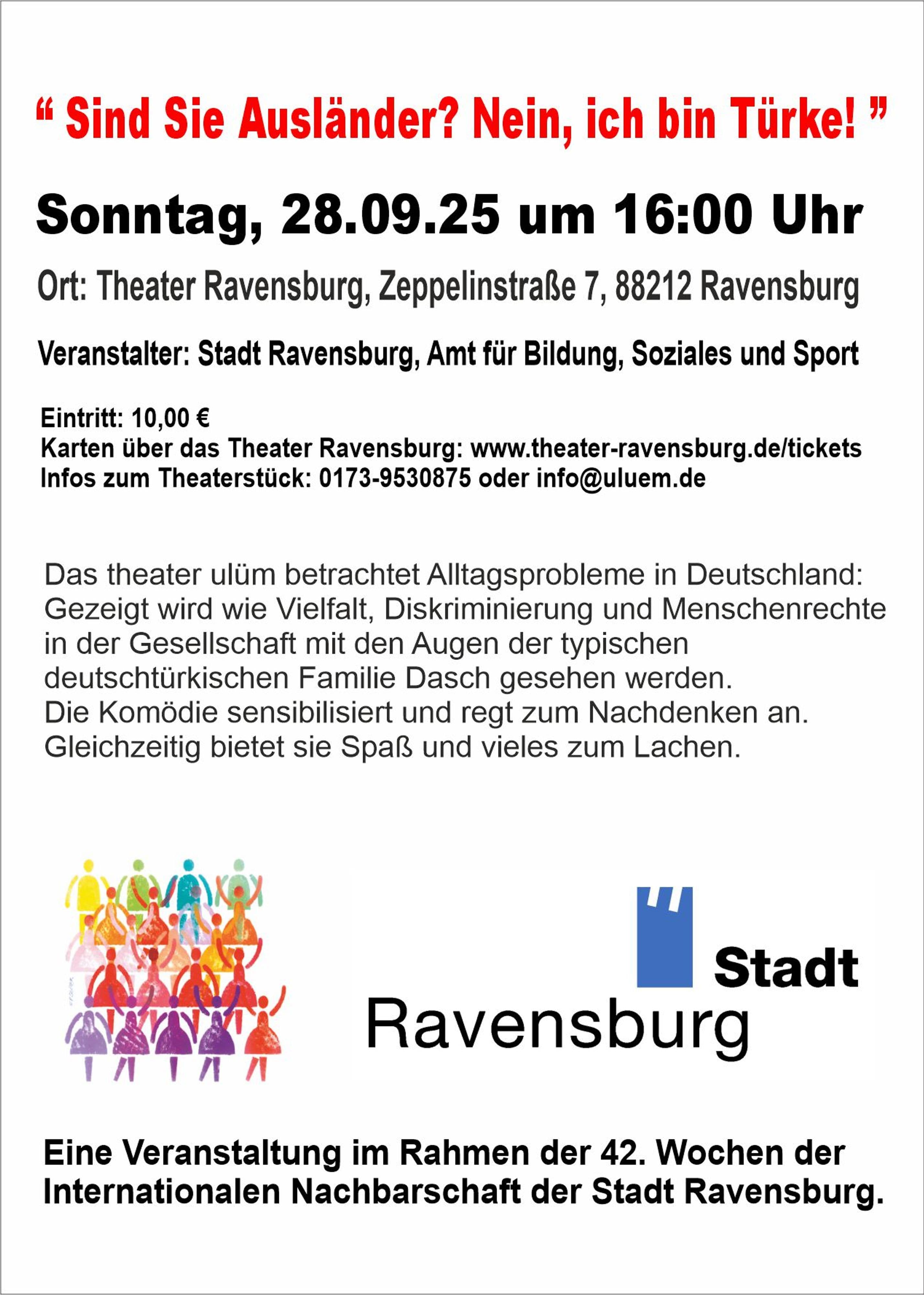 „Sind Ausländer? Nein! Ich bin Türke!“ – Theater in Ravensburg