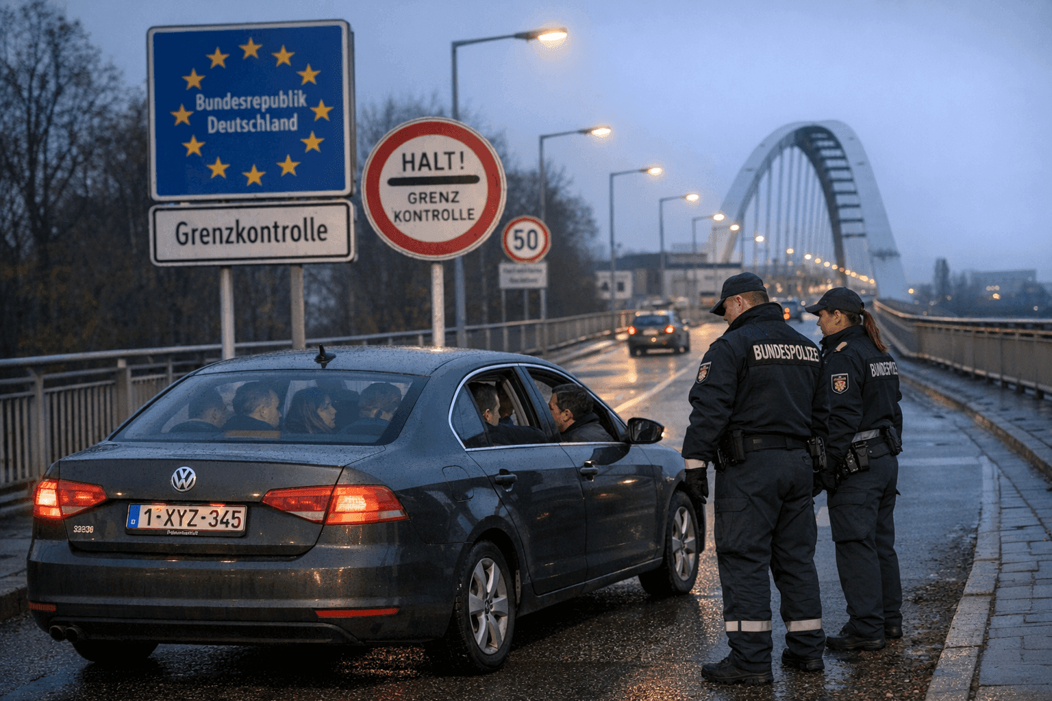 Vier Afghanen an Europabrücke gestoppt