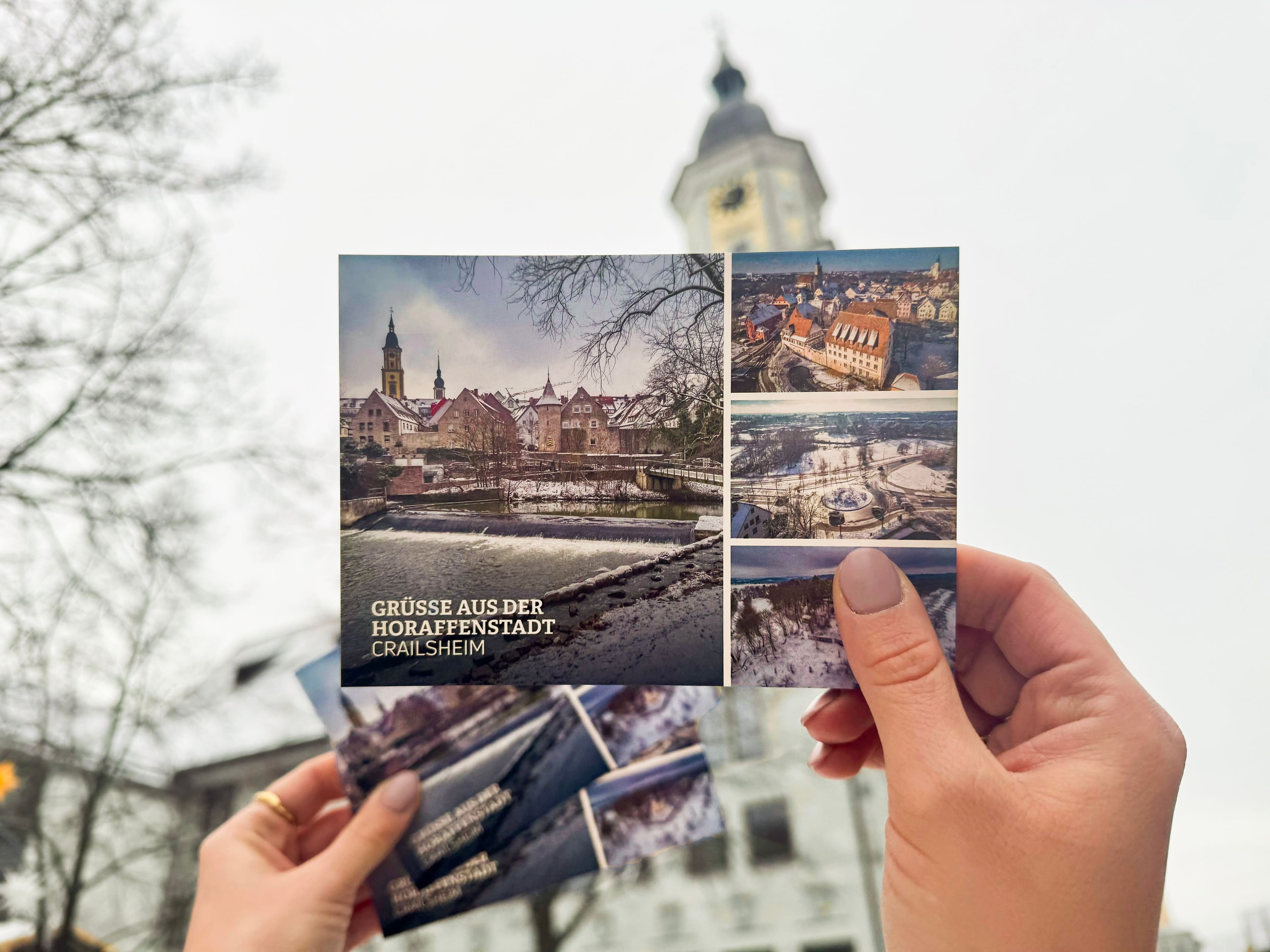 Winterliche Postkarte aus Hohenlohe