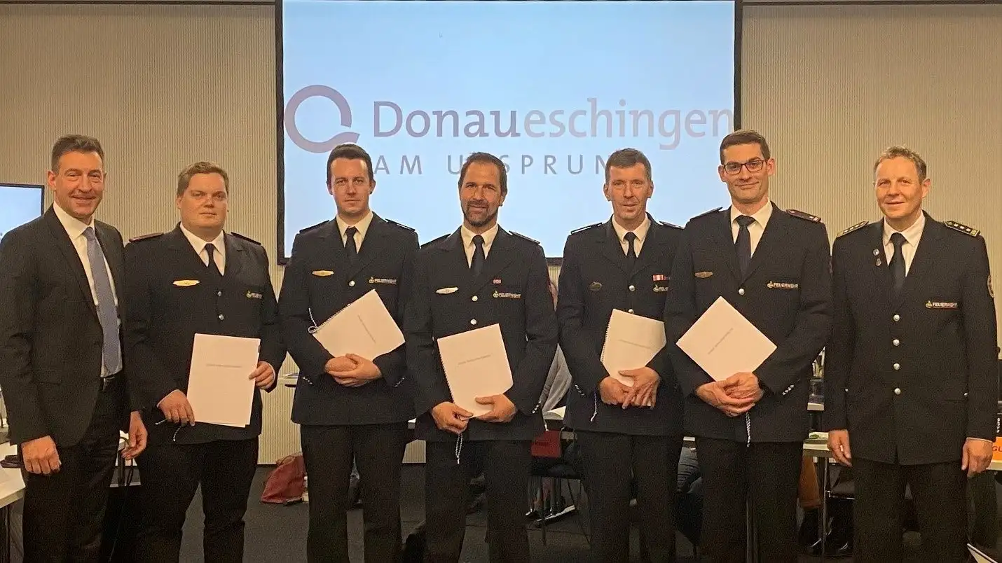 Neuwahlen in den Feuerwehr-Einsatzabteilungen von Donaueschingen