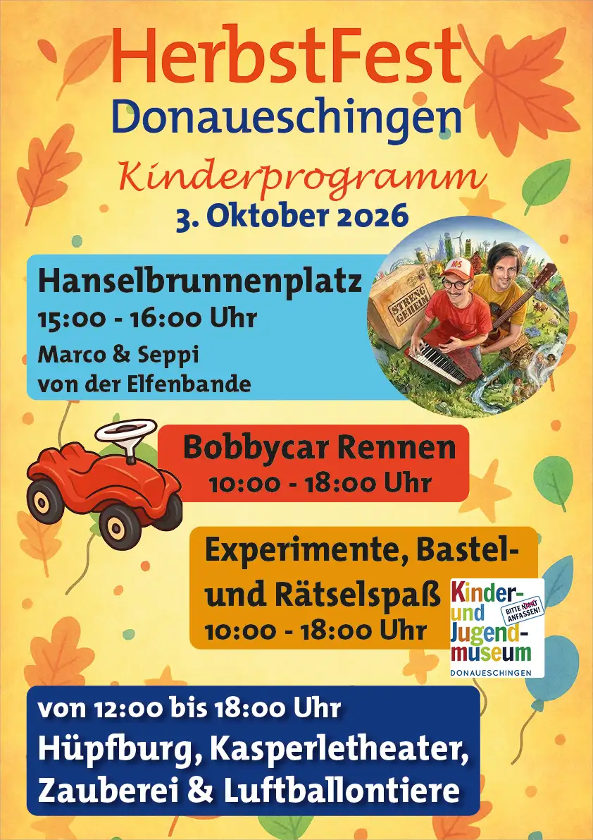 Grafische Darstellung des HerbstFest-Kinderprogramms.