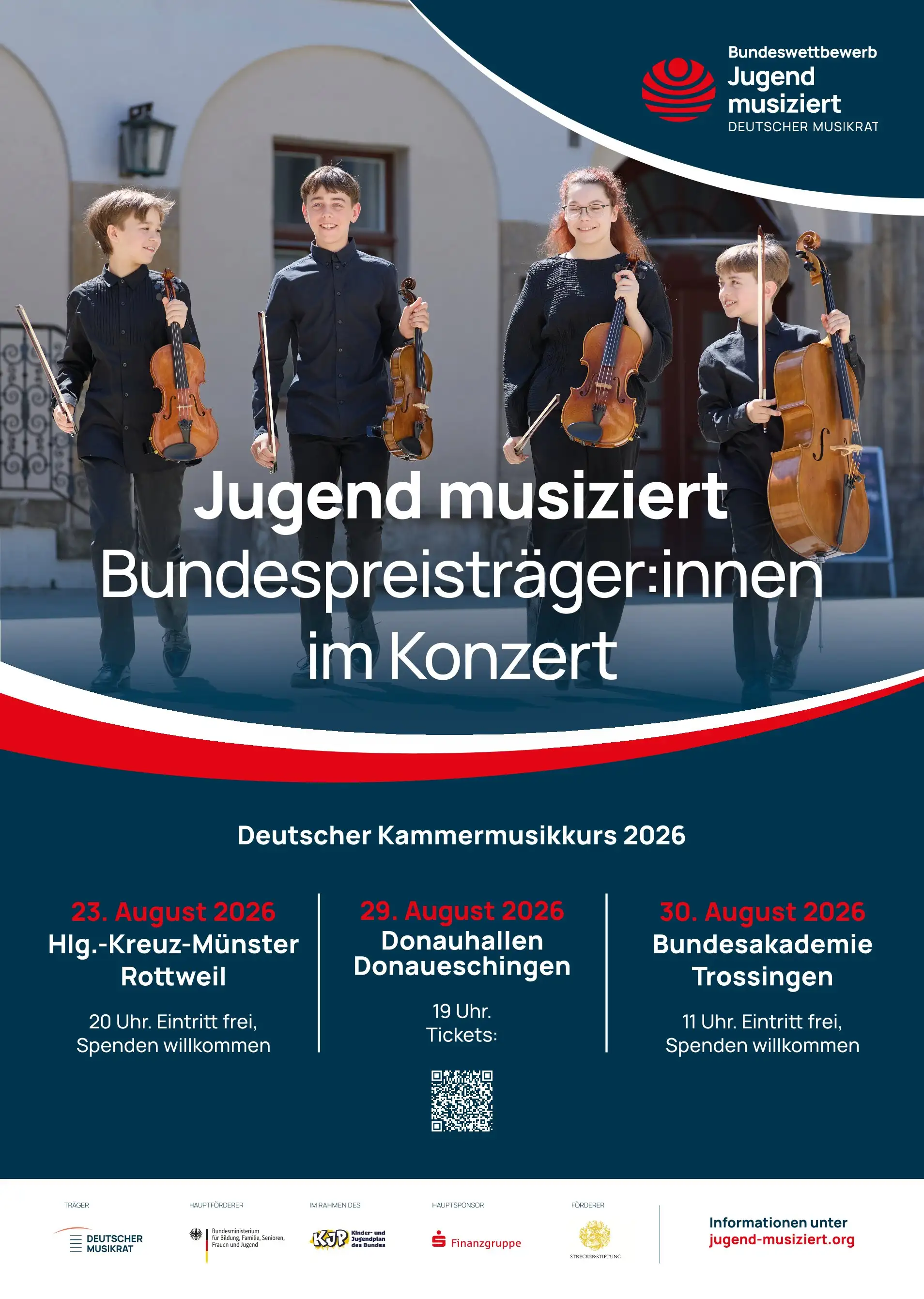 Kammermusikkurs „Jugend musiziert“ in Trossingen: Ensemblewerke mit rund 50 Bundespreisträgerinnen und -preisträgern