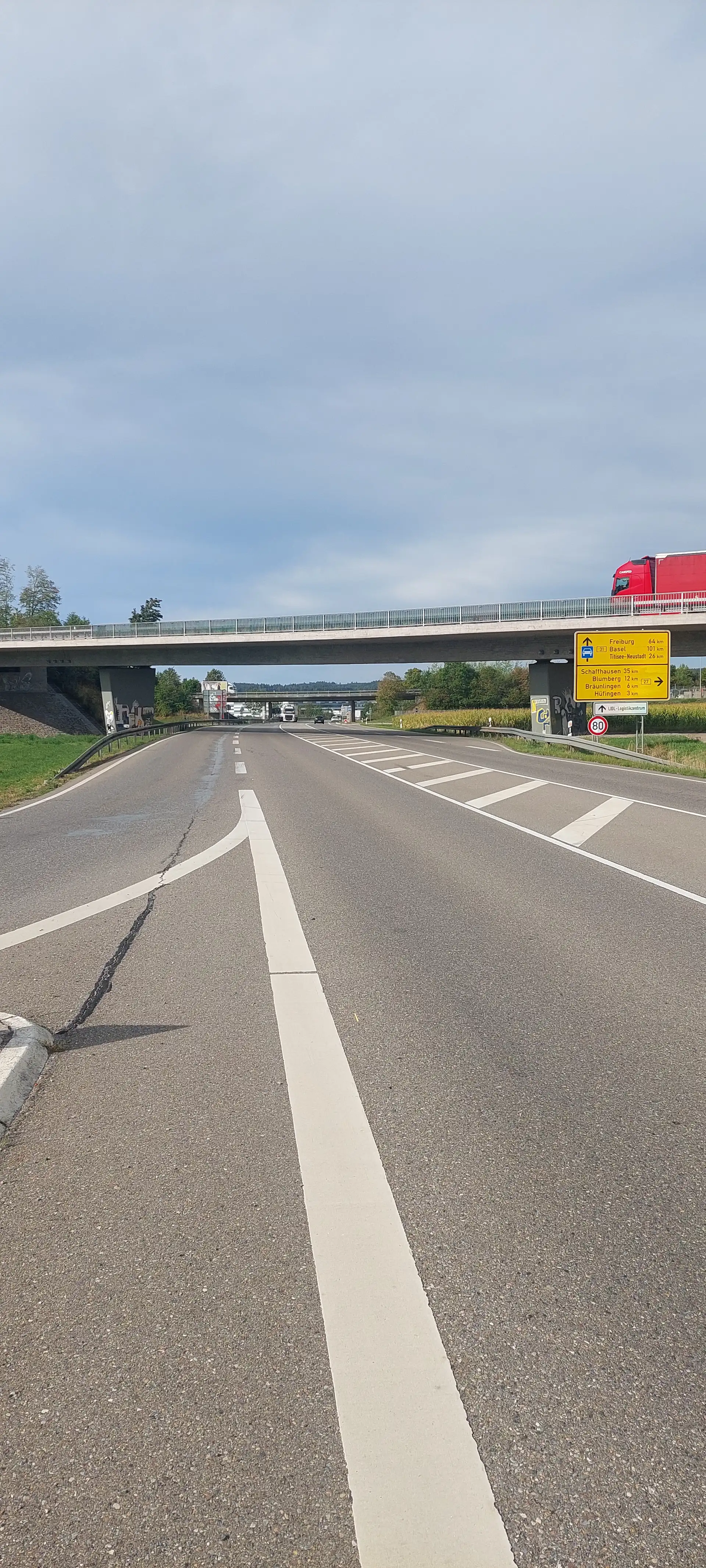Verkehrsänderungen auf der B 31 bei Hüfingen