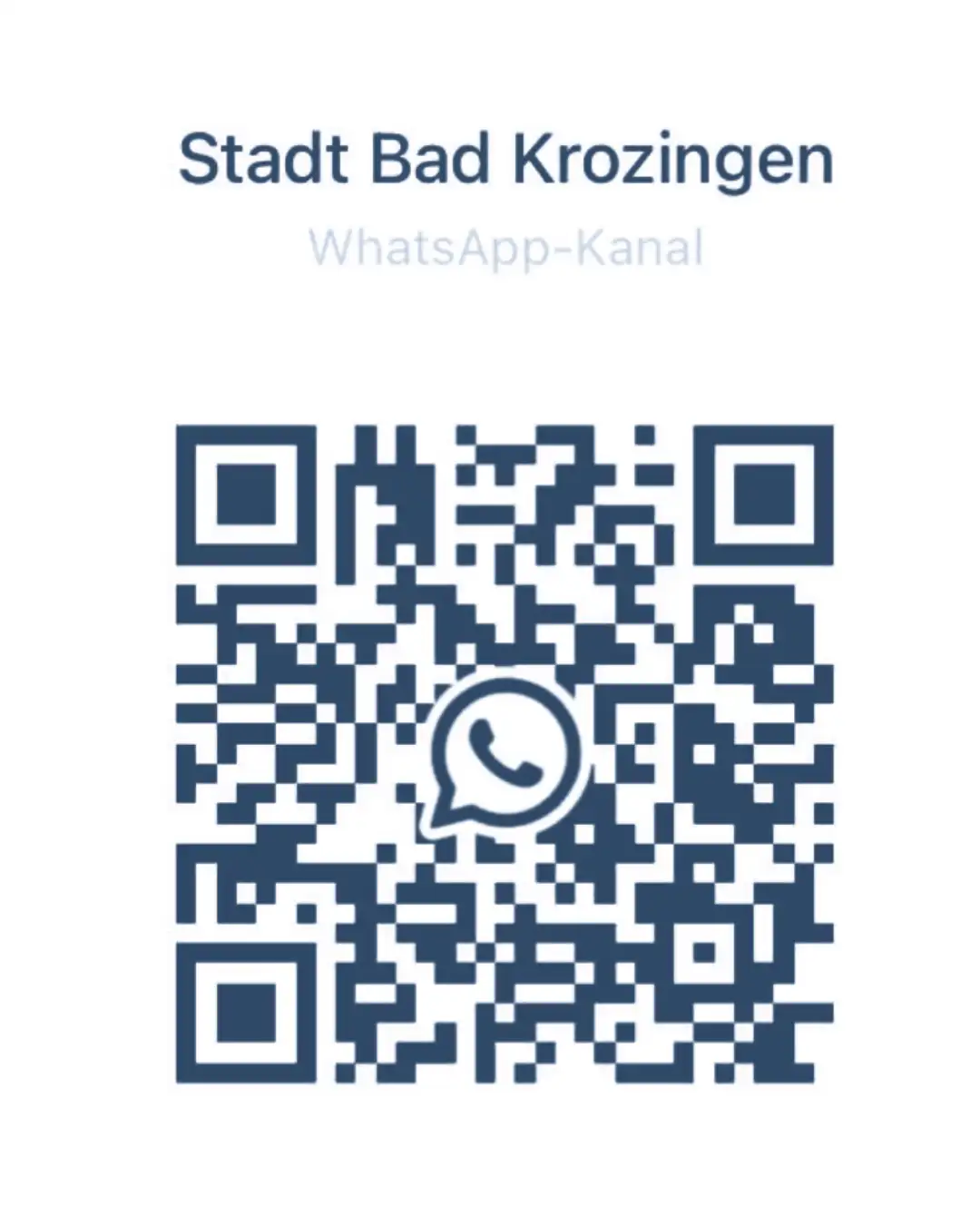 QR-Code zum WhatsApp-Kanal der Stadtverwaltung Bad Krozingen
