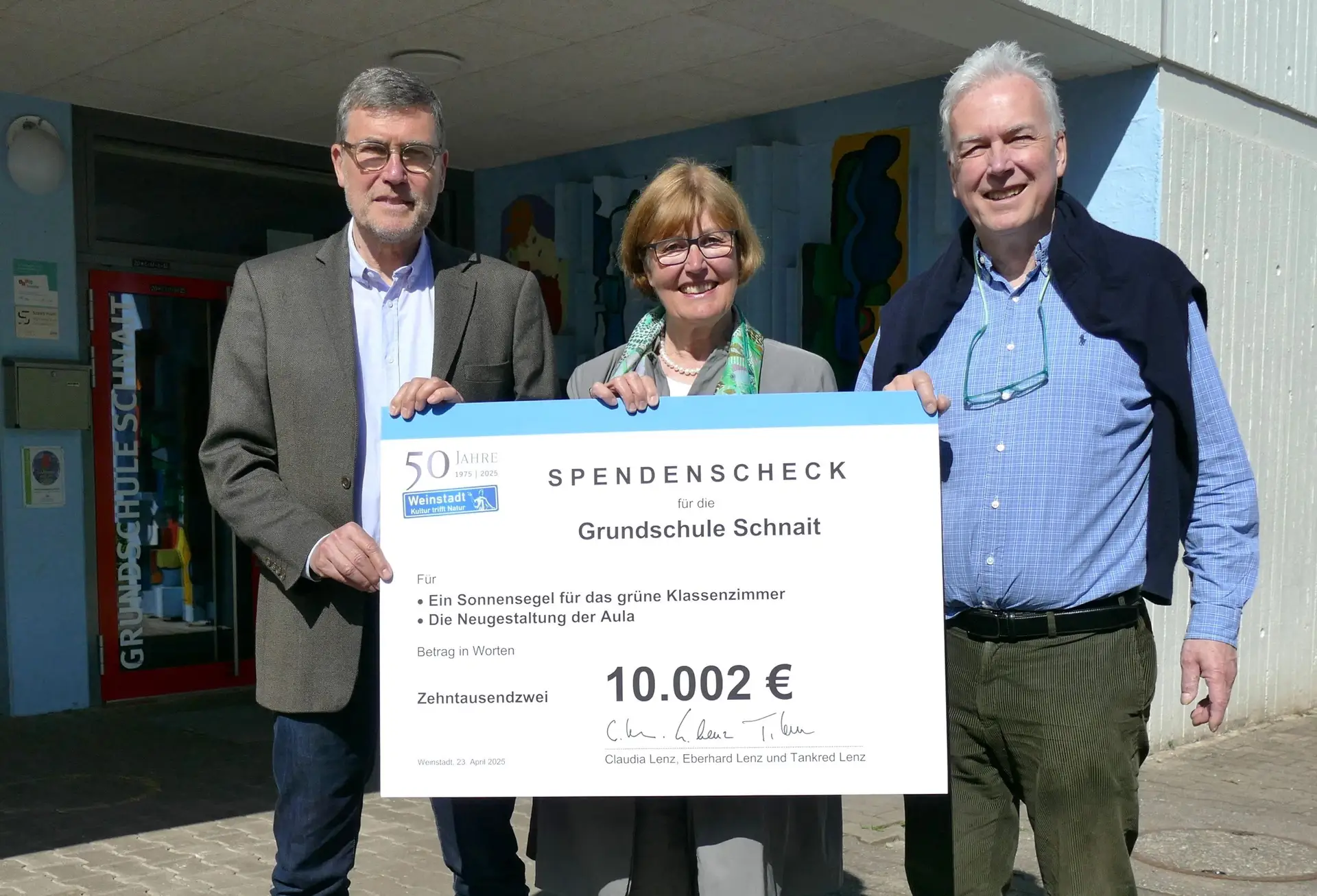 Über 10.000 Euro für die Grundschule Schnait