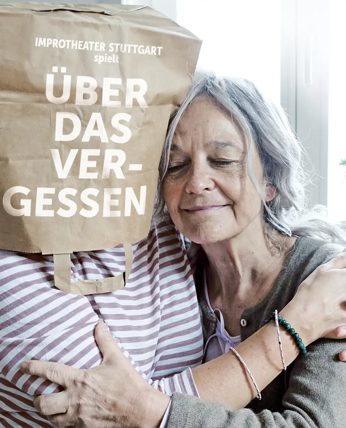 Ein Theaterplakat bzw. Motiv zum Stück „Über das Vergessen“ als Ankündigungsbild für die Wochen der Pflege.