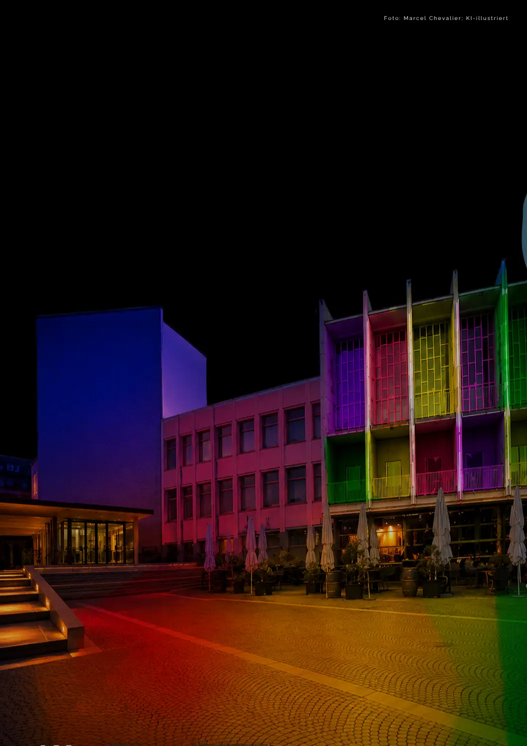 „Light it Up“ am Adenauerplatz: Lichtkunstprojekt für Demokratie, Gemeinschaft und Vielfalt